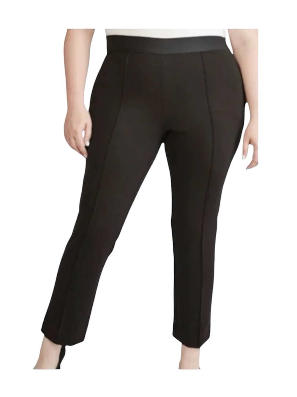 W. by Wantable Black Side Zip Stretch Ankle Pants NWOT 20W Plus Size New